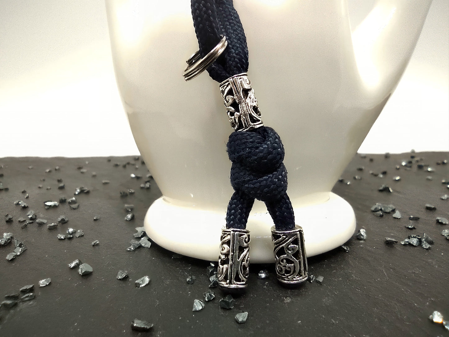 Paracord Anhänger klein blau