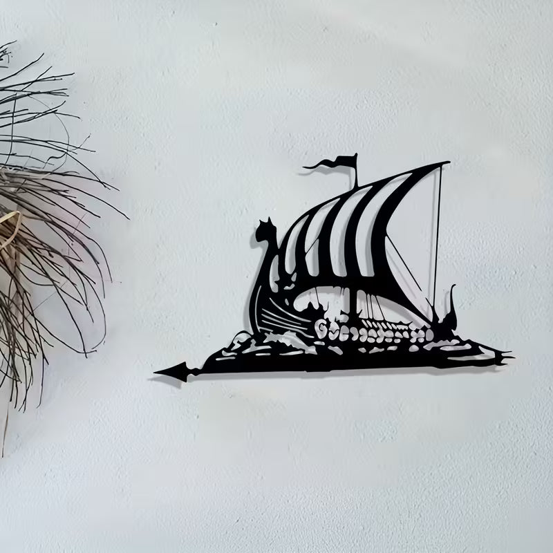 Wikinger Schiff Metalldekoration