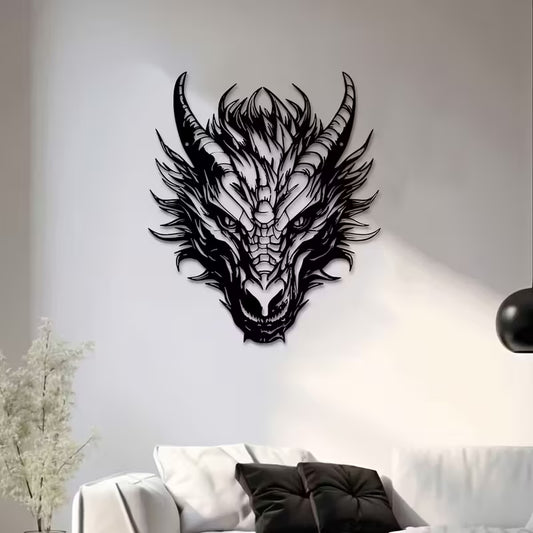 Drachenkopf Metalldekoration