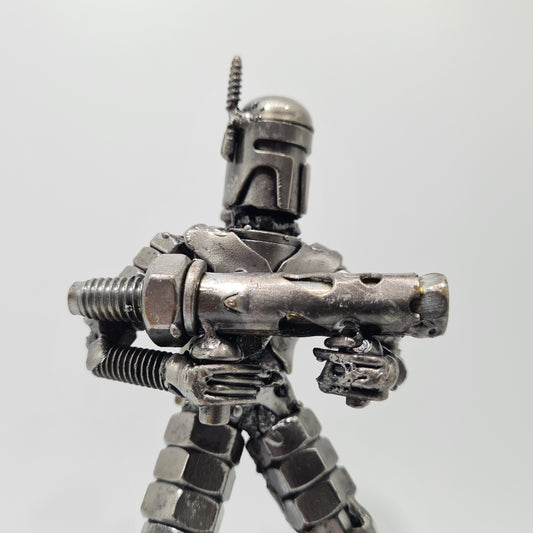 Jango Fett Figur stehend mit Raketenwerfer