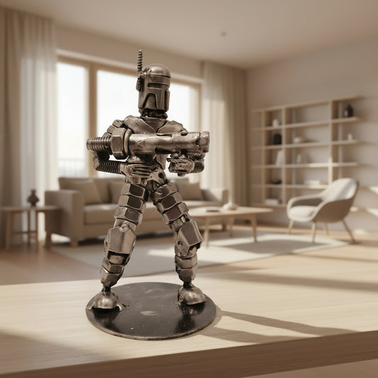 Jango Fett Figur stehend mit Raketenwerfer